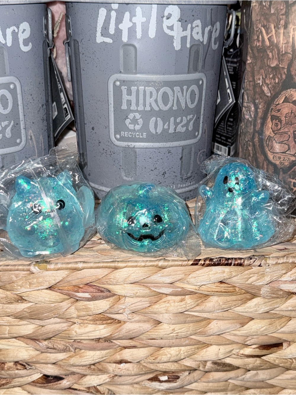 Blue Glitter Halloween Sugar Squishies | Set of 3